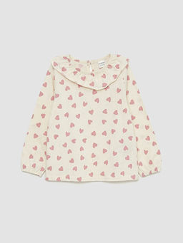 Kalp Desenli K?z ?ocuk Bluz ve Tayt