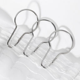 Крючок для штор, 7×4 см, 20 шт., цвет серебряный