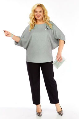 Костюм Элль стиль 2436 серый/черный фото 6