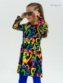 Платье Эля яркие сердца на черном - Sovalina фото 20