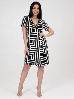 154 ЖЕНСКИЙ ХАЛАТ (Белый квадрат) - А-дина фото 3