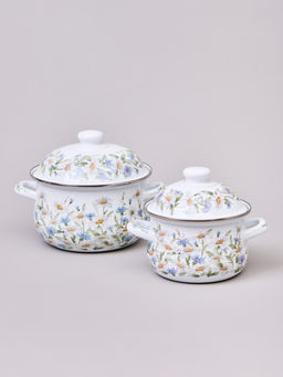 НАБОР КАСТРЮЛЬ AGNESS ЭМАЛИРОВАННЫХ СЕРИЯ SENTIMENT, 4ПР. 1,5Л И 2,8Л, 16Х10СМ, 20Х12СМ