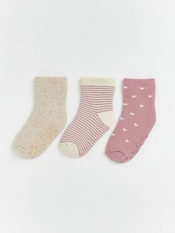 Desenli K?z Bebek Soket ?orap 3l?