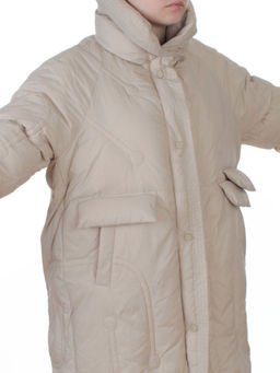 3062 BEIGE Куртка пуховая зимняя женская (утиный пух) - Fashion фото 2