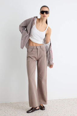Vizon %100 Pamuk Y_ksek Bel Wide Leg Jeans TWOAW27JE00108