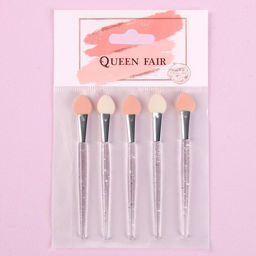 Набор аппликаторов для теней, 5 шт., 7.5 см, цвет прозрачный