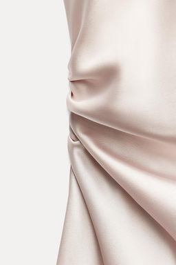 SATIN MIDI DRESS WITH GATHERING - Zara фото 6