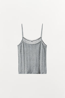 POINTELLE FLORAL STRAPPY TOP - Zara фото 4