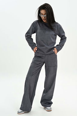 Брюки из мягкой эко замши