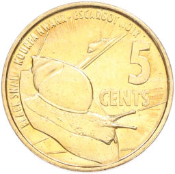 Монета 5 центов 2016 года Сейшелы
