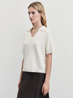 Джемпер поло с короткими рукавами / Zarina  фото 4