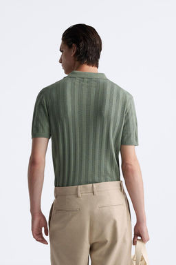 RIBBED KNIT POLO SHIRT - Zara фото 11