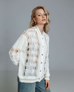 Кардиган вязаный с ажурным узором на кнопках KAR001 - Sahar art lab фото 6