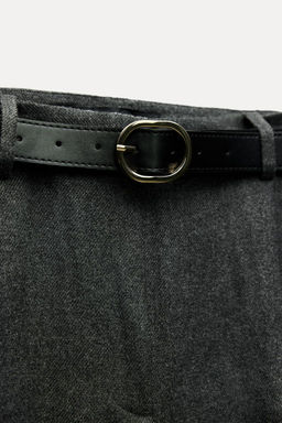 WIDE-LEG TROUSERS WITH BELT - Zara фото 6