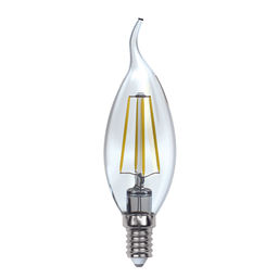 LED-CW35-13W/4000K/E14/CL PLS02WH Лампа светодиодная. Форма "свеча на ветру", прозрачная. Серия Sky. Белый свет (4000К). Картон. ТМ Uniel.