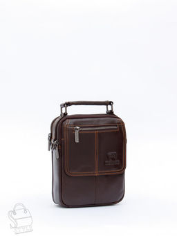 Сумка мужская кожаная 632M brown Fuzhiniao