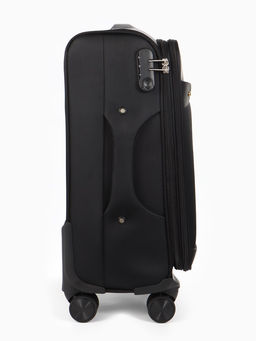 Чемодан 20",Текст,36*25*58,отд на молнии,1 нар/карм, увелич,код замок,4 колеса, черный