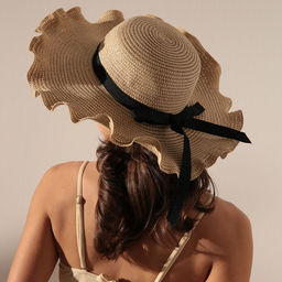 Шляпа женская с бантом MINAKU, светло-коричневая, размер 58, целлюлоза