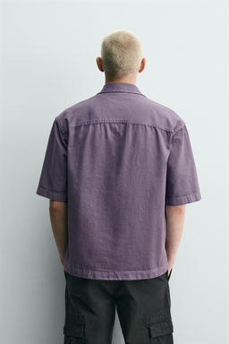 SOBRECAMISA ESTRUCTURA BORDADO / Morado - Zara фото 3