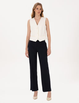 Lacivert Straight Fit Kuma_ Pantolon