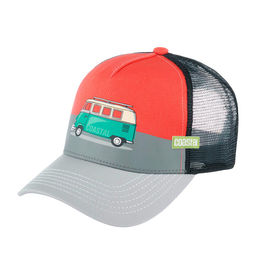 Бейсболка COASTAL арт. HFT Retro Beauty (красный / серый)