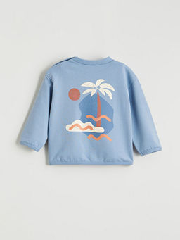 Bisiklet Yaka Bask?l? Erkek Bebek Ti??rt