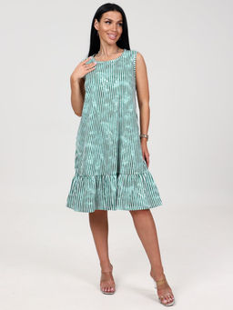 626 САРАФАН (Зеленый/полоса) - А-дина фото 2