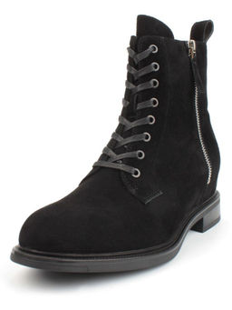 04-M3-1493 BLACK Ботинки зимние женские (натуральная замша, натуральный мех) - Фабричный китай фото 5