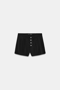 SHORTS FLUIDOS GOMA BOTONES / Negro - Zara фото 4