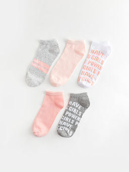 Desenli Kad?n Patik ?orap 5li