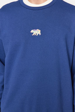 TRENDYOL MAN Tas Bisiklet Yaka Oversize Uzun Kol Sweatshirt TMNAW23SW00191 - Trendyolmilla фото 3
