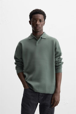 VISCOSE BLEND KNIT POLO SHIRT - Zara фото 26
