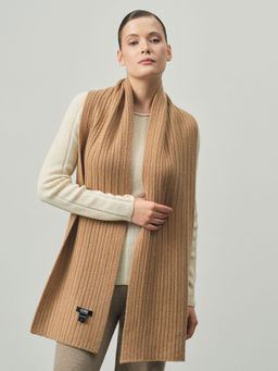 Шарф из кашемира KA211297-F кэмел