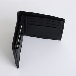 Портмоне мужское, без застёжки, чёрное