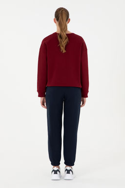 Штаны спортивные U.S. Polo Assn женские темно-синие хлопок с полиэстером  фото 4