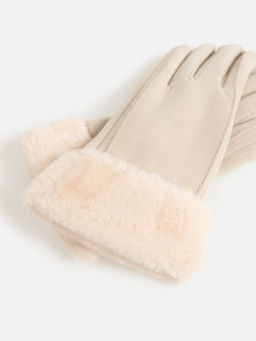 10206420043 Перчатки жен. Vail бежевый - Concept club фото 4