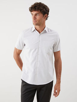 Regular Fit K?sa Kollu Ekose Arm?rl? Erkek G?mlek