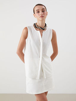 Ka??k Yaka Ajurlu Bluz