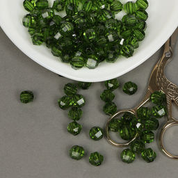 Бусины акриловые MAGIC HOBBY арт.MG.3244-24 цв.24 т.зеленый &Oslash;10мм уп.500г