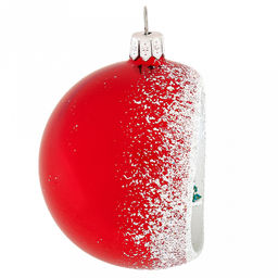 Елочная игрушка шар стеклянная Хвойный д7,5см, с лункой, цвета микс, ручная художественная роспись, подарочная упаковка (Россия) - Домашняя мода фото 3