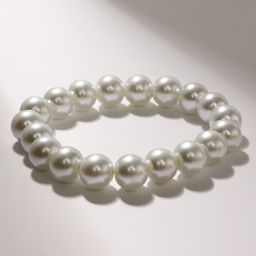 Браслет жемчуг «Бусинки» классика, шар №10, цвет белый, d=5.5 см