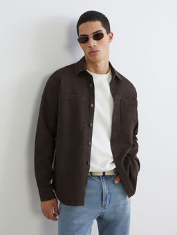 Standart Kal?p G?mlek Yaka Erkek Jean Ceket