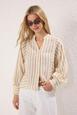 Trendyolmilla Bej-Cok Renkli Gomlek TWOSS25GO00163  фото 2