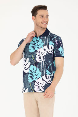 U. S. Polo Assn Мужская темно-синяя футболка с воротником-поло