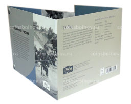 Монета 50 пенсов 2024 года Великобритания Высадка в Нормандии (День Д) (в блистере)