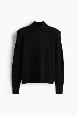 Top de punto fino con cuello perkins