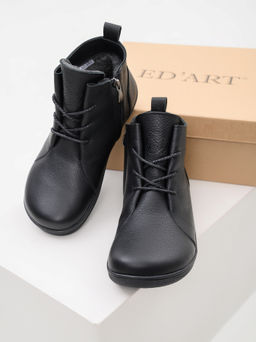 Босоногие ботинки 352.NATAbl.Черный флоттер/мех