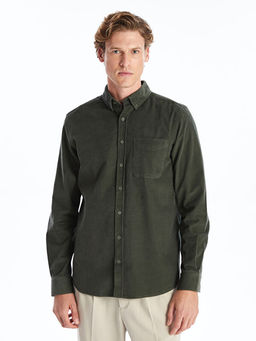 Regular Fit Uzun Kollu Kadife Erkek G?mlek