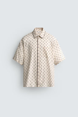 CAMISA RELAXED FIT PAISLEY CONTRASTE / Blanco roto - Zara фото 7
