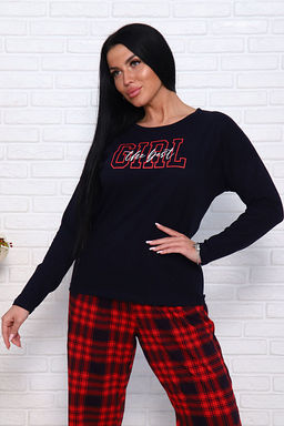 Костюм с брюками, принт, темно-синий (957-1) - Плиона фото 11